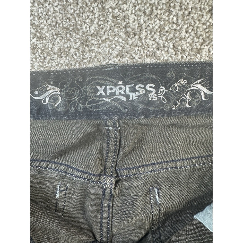 Express Jeans Womens 10R Blue Low Rise Stretch Dark Wash Denim - Picture 9 of 12